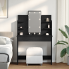 Mesa de tocador  con luces LED Negro Roble 96x40x142 cm 1