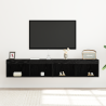 Muebles para TV  con luces LED 2 pcs Roble Negro 80x30x30 cm 5