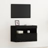 Cabinet de TV  com Luzes LED Carvalho Preto 60x30x40 cm 1