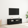 Mueble de TV  con LED Negro Roble 120x35x40 cm Madera elaborada 1