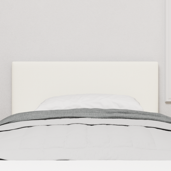 Cabeceira  Design Simples Creme 100 cm Tecido de Veludo M 3