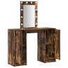 Mesa de Maquilhagem com Luzes LED Carvalho Fumado 102x33x135 cm 4