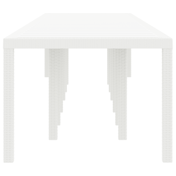 Mesa de Jardín  Blanca 400x100x73 cm de Poliéster M 5