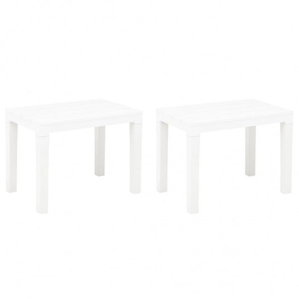 Bancos de jardín 2 unidades plástico blanco D