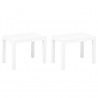 Bancos de jardim 2 pcs plástico branco 1