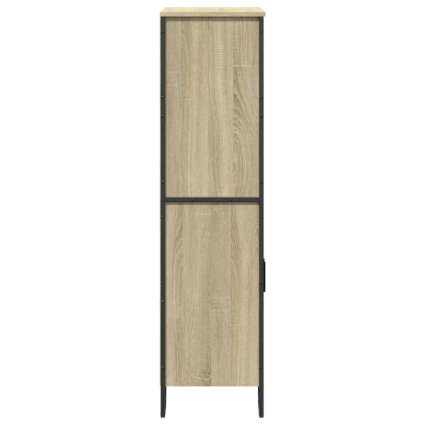 Aparador alto madera ingeniería roble Sonoma 79.5x35.5x137.5 cm M 5