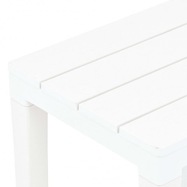 Bancos de jardim 2 pcs plástico branco M 5