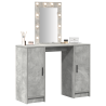 Mesa de Tocador con Luces LED Gris Concreto 102x33x135 cm 3