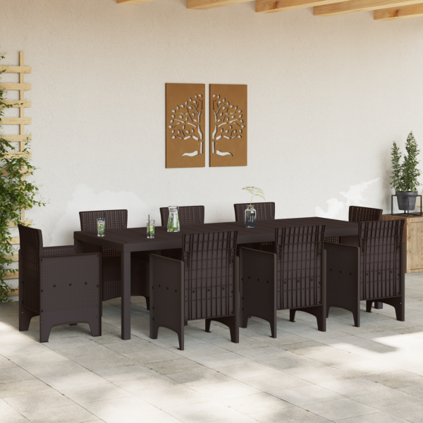 Mesa de Jardim  Castanho 250x100x73 cm Em Rattan Sintético M 3
