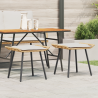 Banquetas de Jardim 2 pcs Natural 50x40x45 cm Vime PE 1