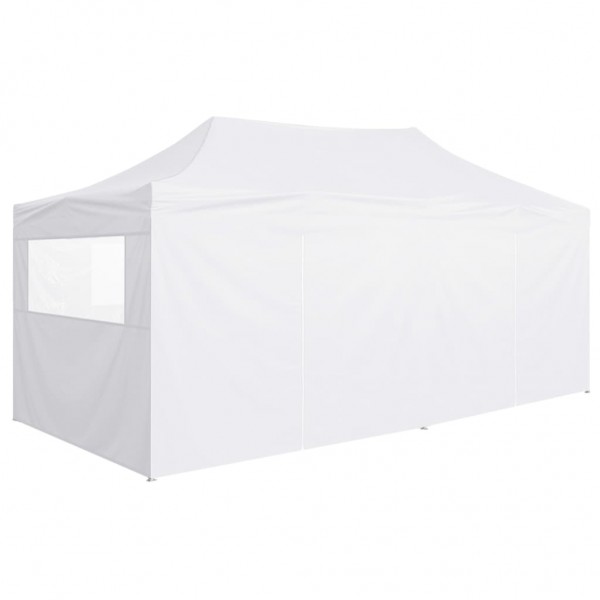 Carpa plegable profesional con 4 paredes acero blanco 3x6 m M 5