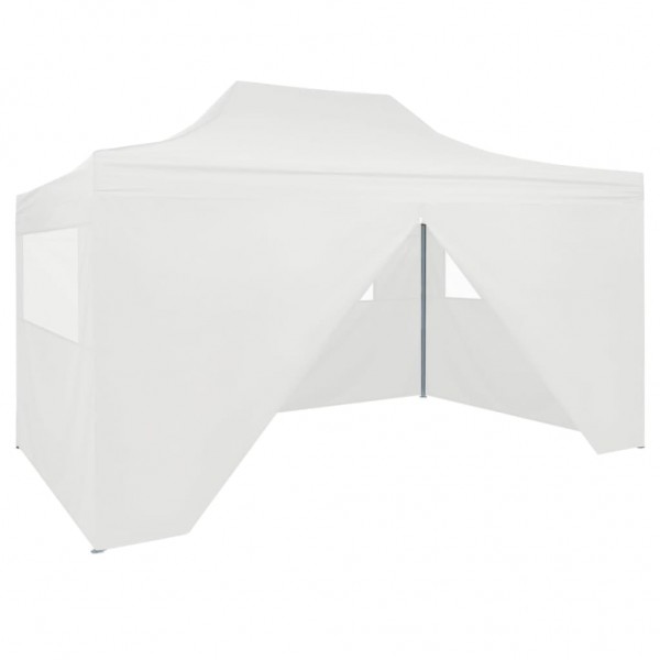 Carpa plegable para celebraciones con 4 paredes blanco 3x4.5 m D