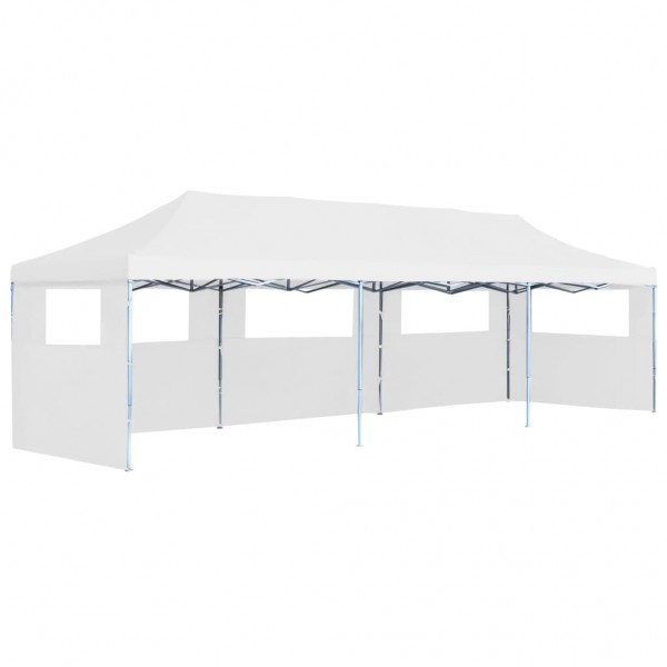 Carpa plegable Pop-up con 5 paredes laterales blanco 3x9 m D