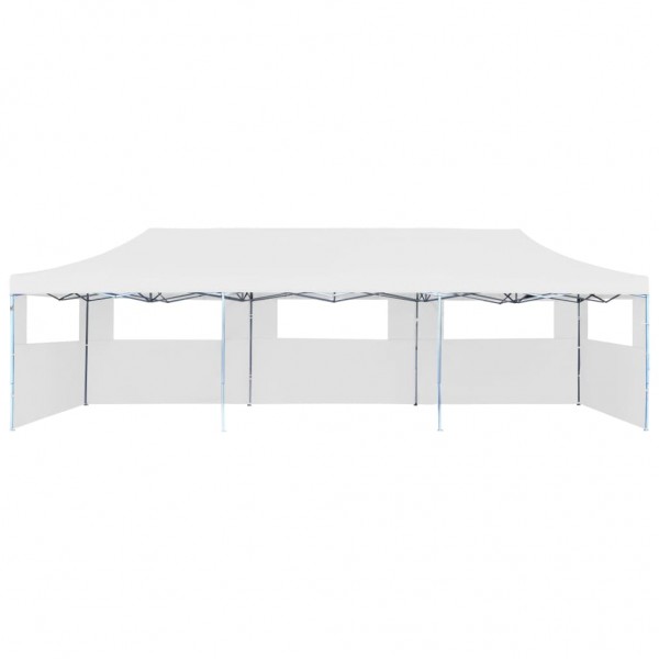 Carpa plegable Pop-up con 5 paredes laterales blanco 3x9 m M 5