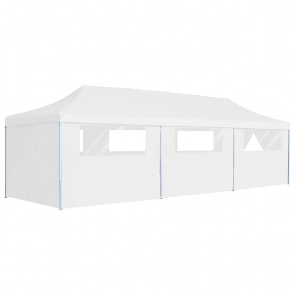 Carpa plegable Pop-up con 8 paredes laterales blanco 3x9 m D