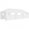 Tenda para festas pop-up dobrável c/ 8 paredes 3x9 m branco 5