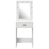 Mesa de Toucador com Luzes LED Branca 50x41x135 cm 5