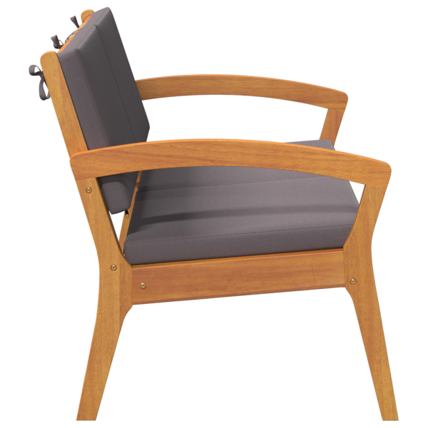 Banco de jardín  con cojines 115x70x72 cm de madera sólida de acacia M 5