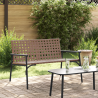 Banco de Jardim  Preto 113x79x75 cm Polirattan 1