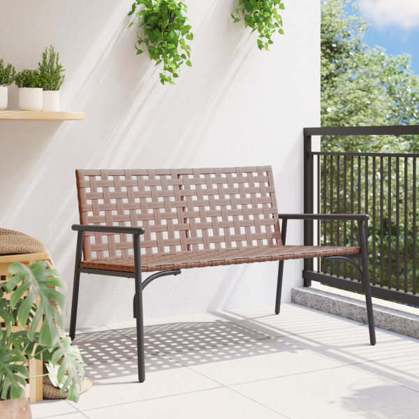 Banco de Jardim  Preto 113x79x75 cm Polirattan M 3