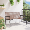 Banco de Jardim  Preto 113x79x75 cm Polirattan 3