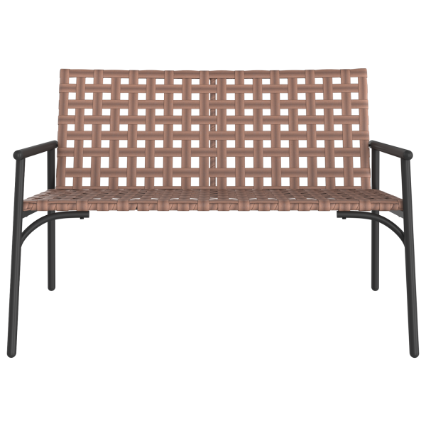 Banco de Jardim  Preto 113x79x75 cm Polirattan M 4