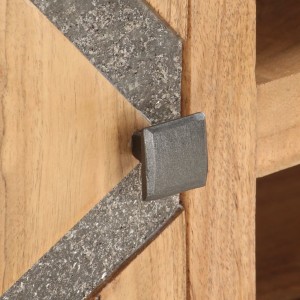 Mesa de centro de madera maciza de acacia 90x45x40cm H