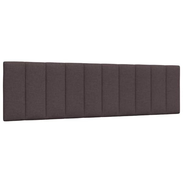 Cabecero de cama acolchado tela marrón oscuro 180 cm D