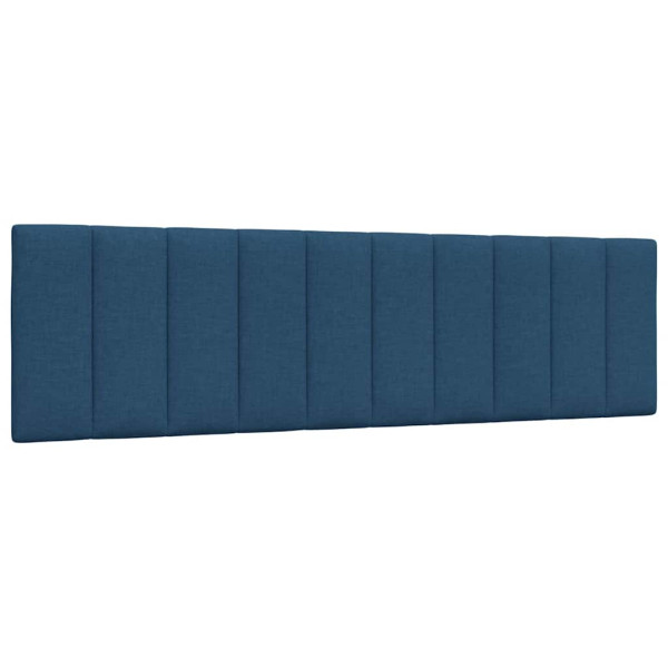 Cabecero de cama acolchado tela azul 180 cm D