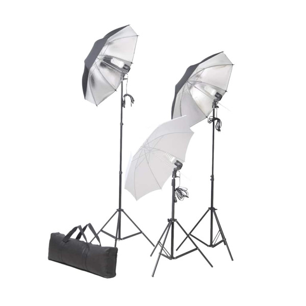 Kit de iluminación de estudio trípodes y sombrillas 24 vatios M 2