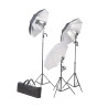 Kit de iluminación de estudio trípodes y sombrillas 24 vatios 2