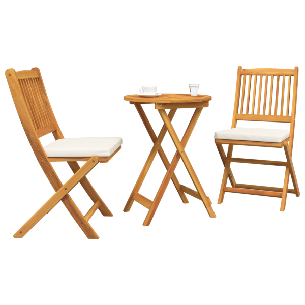 Set de Bistro de Jardín de 3 Piezas  en Madera Sólida de Acacia M 3