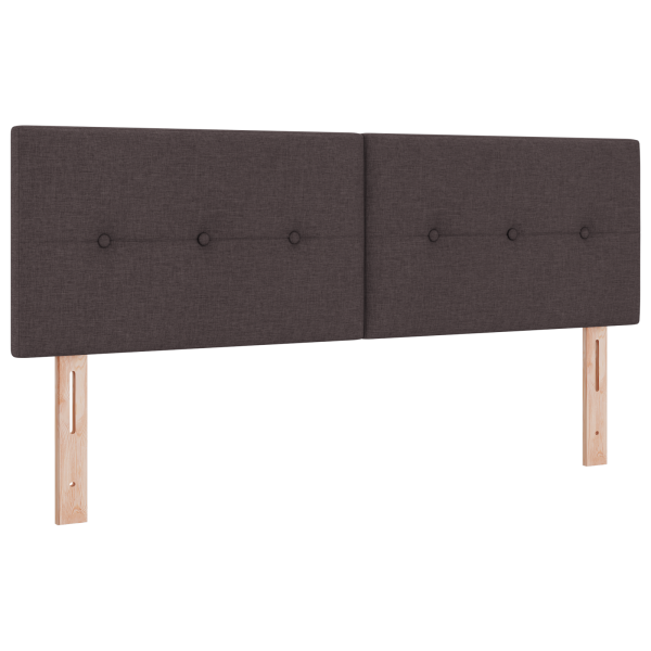 Cabecero tufted de botones marrón oscuro de 160 cm en tela M 2
