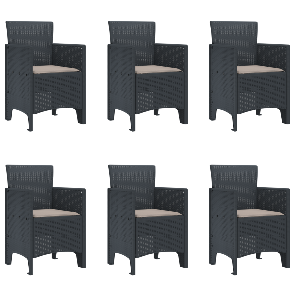 Conjunto de Jantar para Jardim 7 pcs Antracite M 5