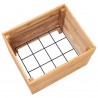 Jardinera madera maciza de teca y acero 50x40x38 cm 5