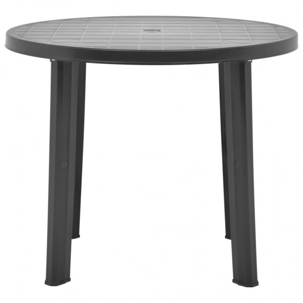 Mesa de jardim 89 cm plástico antracite M 2
