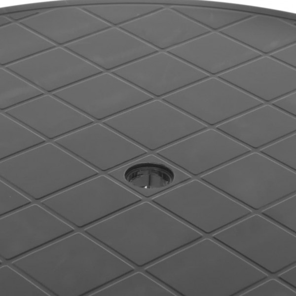 Mesa de jardín de plástico gris antracita 89 cm M 5