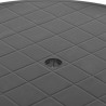 Mesa de jardín de plástico gris antracita 89 cm 5