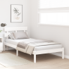 Estructura de Cama con Cabecera Blanca 75x190 cm Madera Sólida de Pino 5