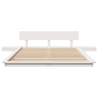 Estructura de Cama de Piso con Mesas de Noche Blanca 120x190cm Madera Maciza 5