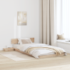 Estrado de Cama com Mesas de Cabeceira 100x200cm Madeira Maciça 1