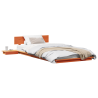 Estrado de Cama com Mesas de Cabeceira Castanho Encerado 100x200cm Madeira Maciça 3