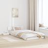 Base de cama con mesas de noche blancas 90x200cm de madera maciza 1