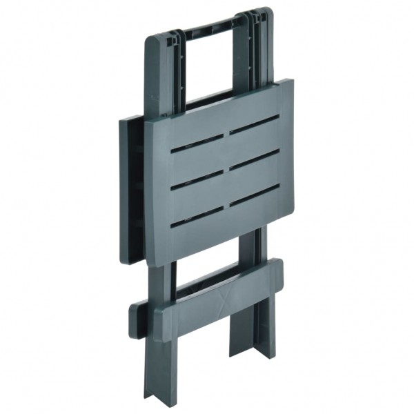 Mesa de jardim dobrável 45x43x50 cm plástico verde M 4