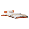 Estrado de Cama com Mesas de Cabeceira Castanho 90x200cm Madeira Maciça 4