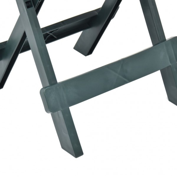 Mesa de jardim dobrável 45x43x50 cm plástico verde M 5