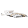 Estrado de Cama com Mesas de Cabeceira Branco 80x200cm Madeira Maciça 3