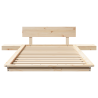 Estructura de Cama con Mesas de Noche 90x190cm Madera Maciza 5