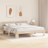 Estrado de Cama com Cabeceira 200x200 cm Madeira Maciça de Pinho 5