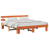 Cama com Cabeceira Castanha 180x200 cm de Pinho 3